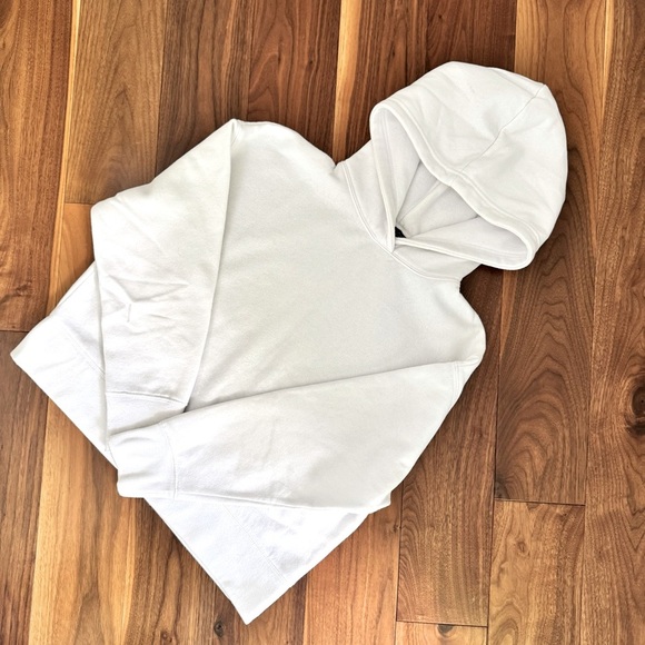 Zara Ultra Soft Cropped Hoodie S White - Picture 2 of 12
